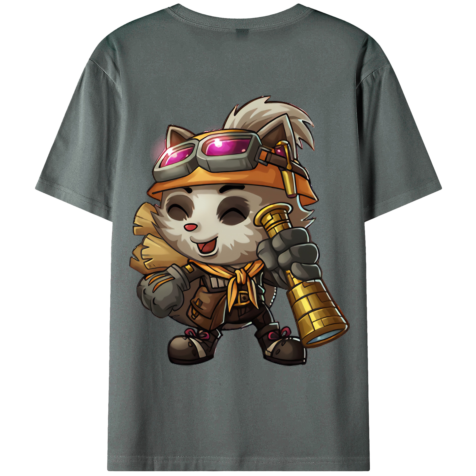 （画像用） リーグ・オブ・レジェンド League of Legends LOL 綿100％ メンズ半袖Tシャツ（バックプリント） 通気性